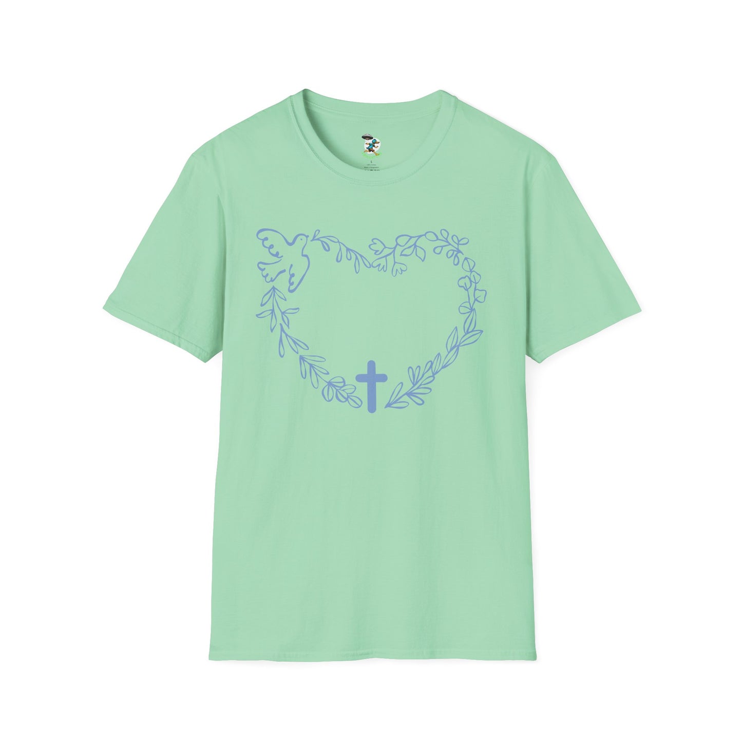 Floral Heart Cross T-Shirt