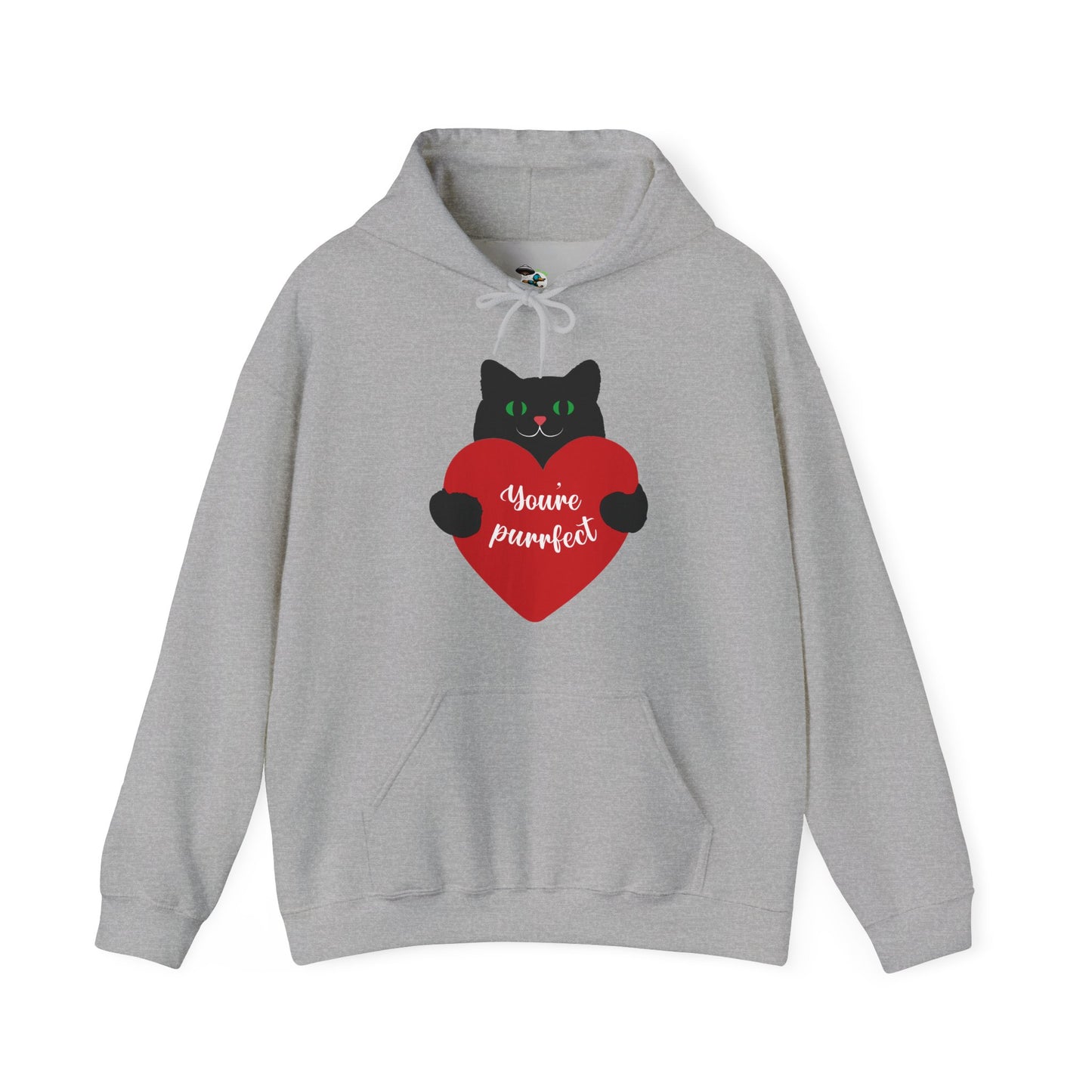 Cat Valentine Hoodie — Black Cat "You're Purrfect"