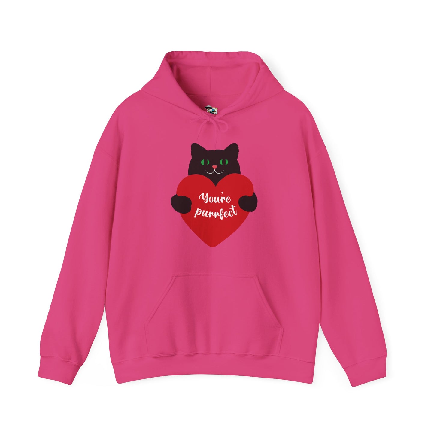 Cat Valentine Hoodie — Black Cat "You're Purrfect"
