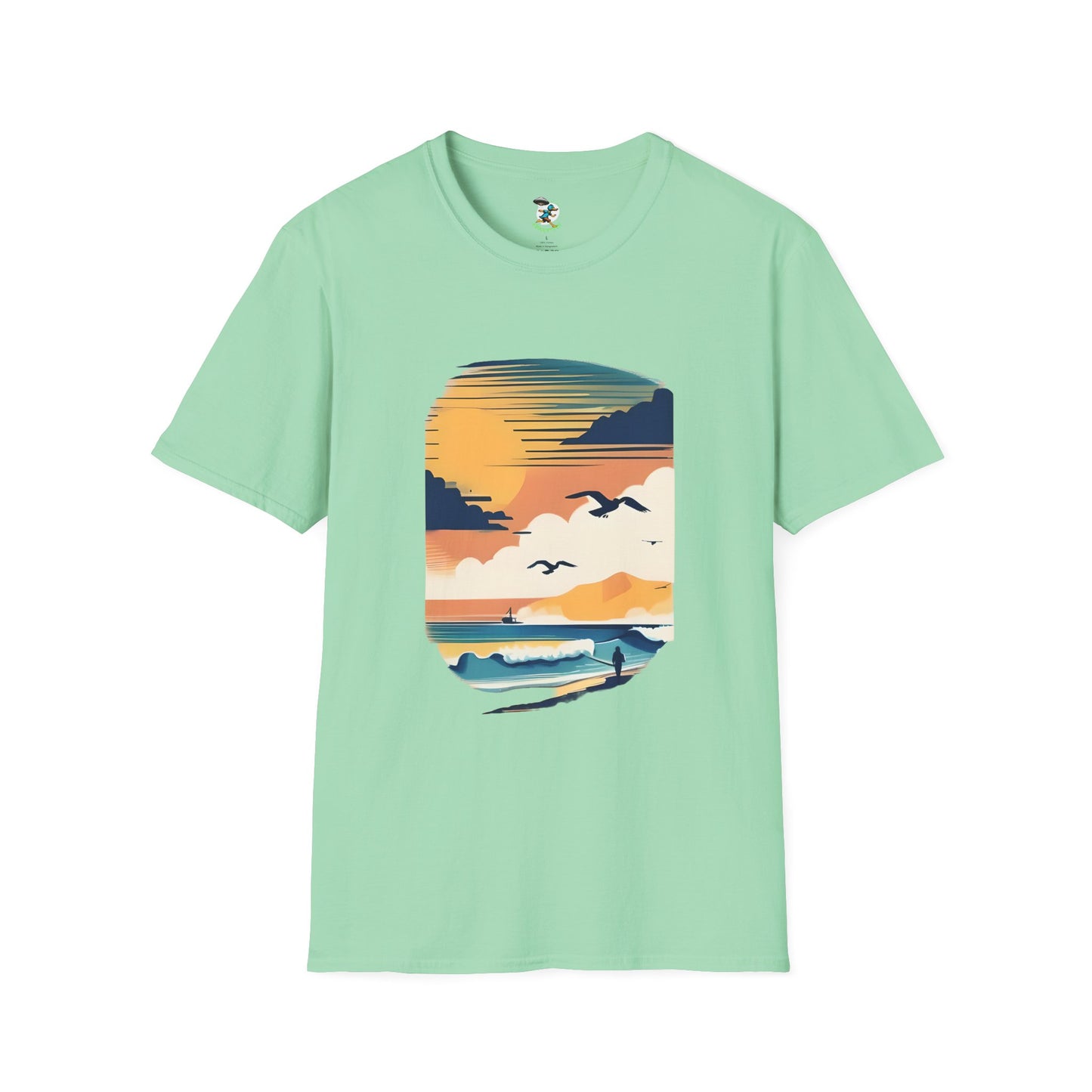 Seagull Beach Sunset T-Shirt
