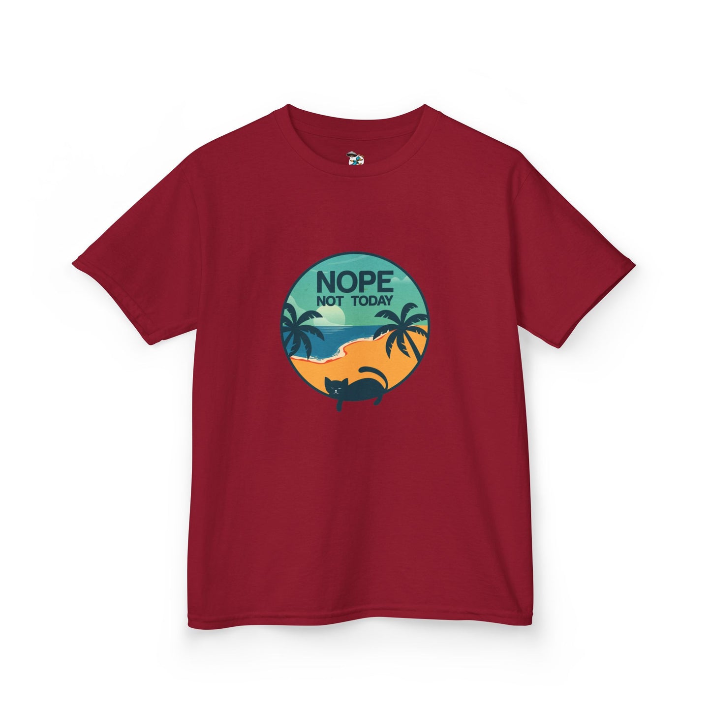 Youth Nope Not Today Funny Cat T- Shirt