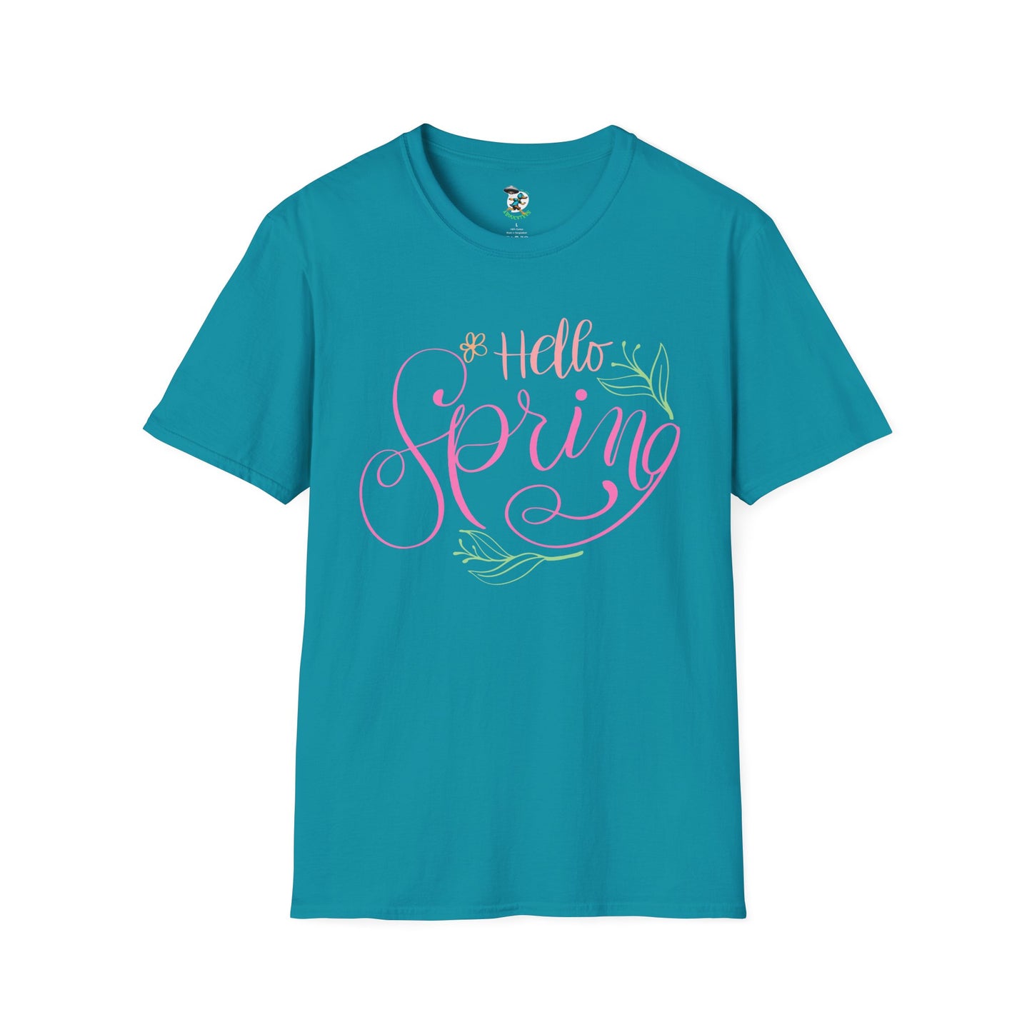 Hello Spring T-Shirt — Floral Script Springtime Tee