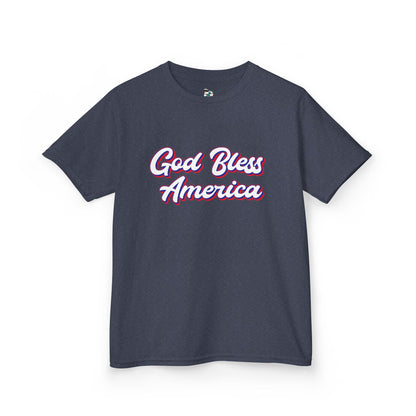 Youth God Bless America Patriotic Tee