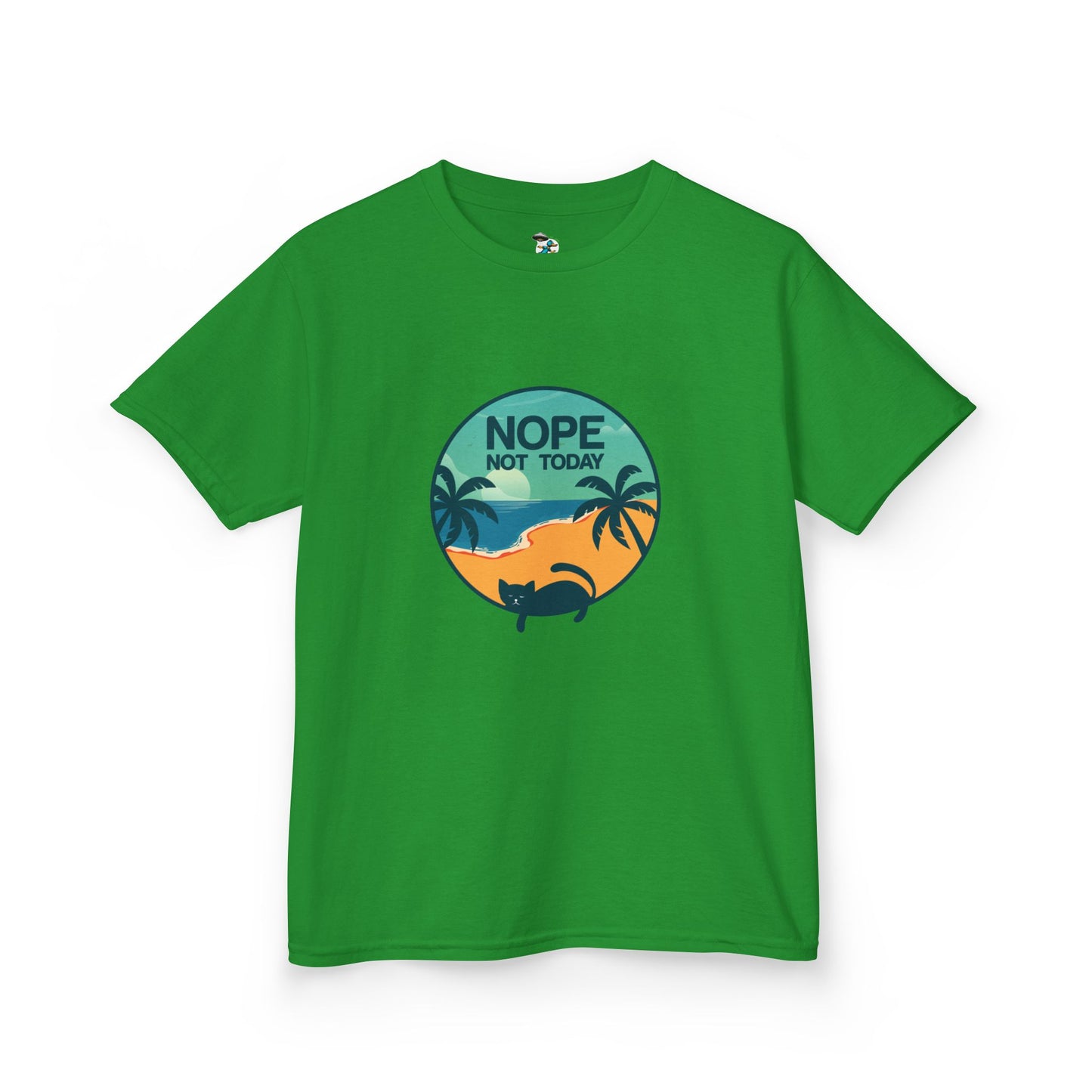 Youth Nope Not Today Funny Cat T- Shirt