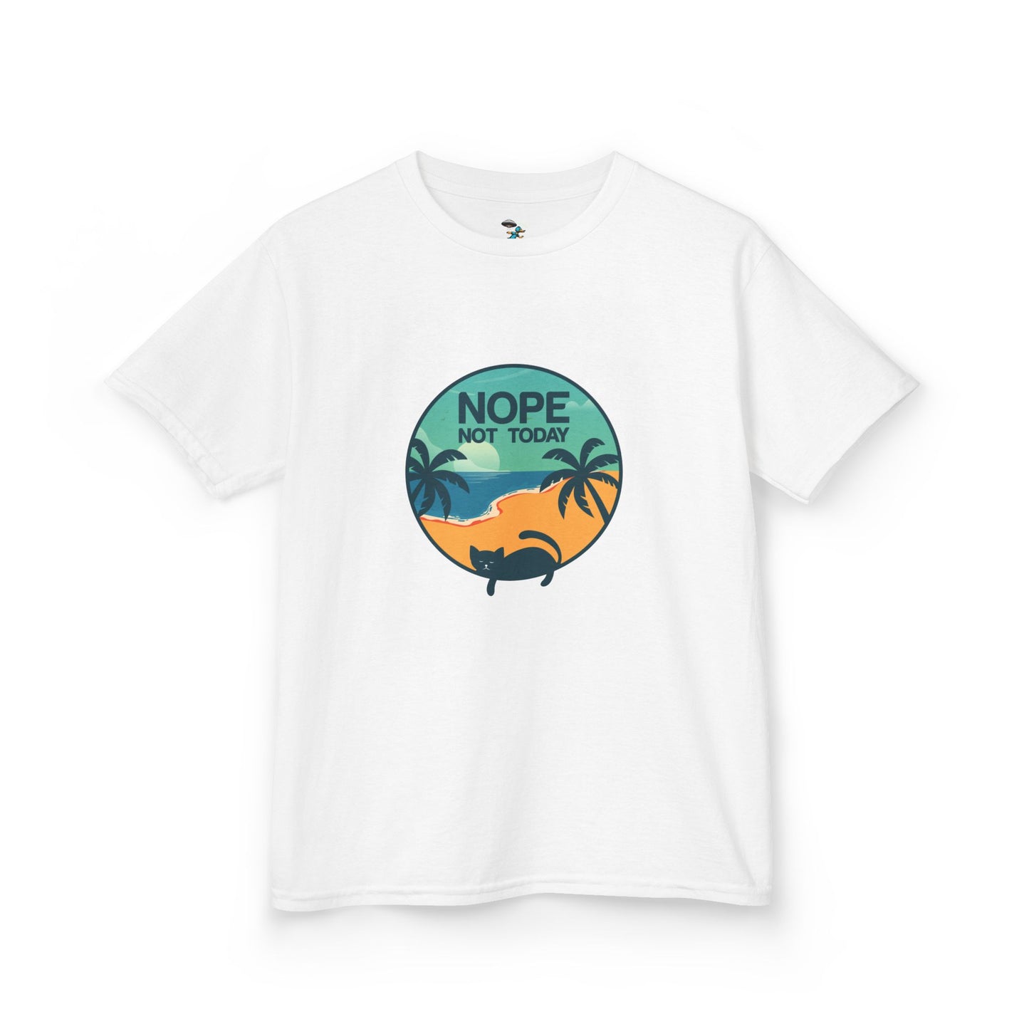 Youth Nope Not Today Funny Cat T- Shirt