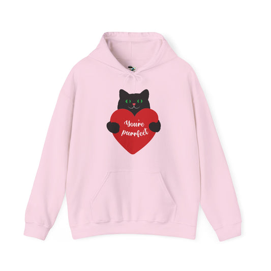 Cat Valentine Hoodie — Black Cat "You're Purrfect"