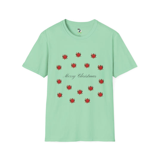 Merry Christmas Floral T-Shirt