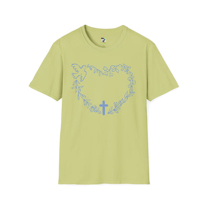 Floral Heart Cross T-Shirt