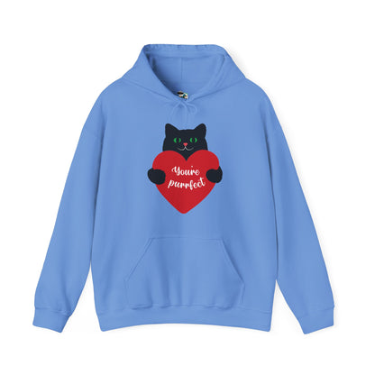 Cat Valentine Hoodie — Black Cat "You're Purrfect"