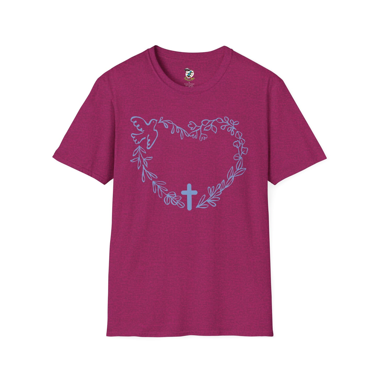 Floral Heart Cross T-Shirt