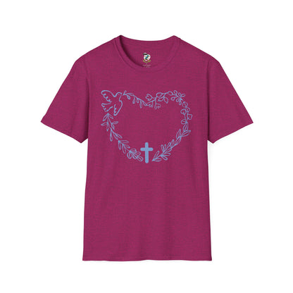 Floral Heart Cross T-Shirt