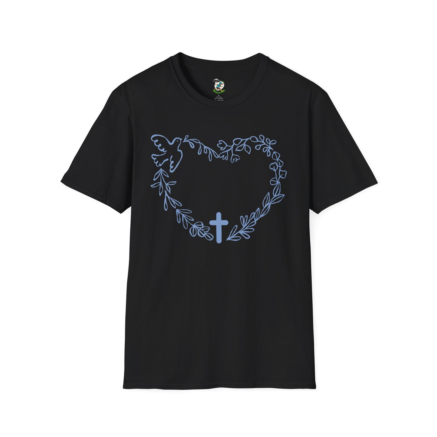 Floral Heart Cross T-Shirt