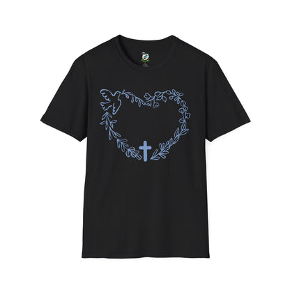 Floral Heart Cross T-Shirt