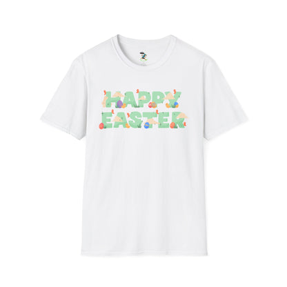 Happy Easter Bunnies and Eggs