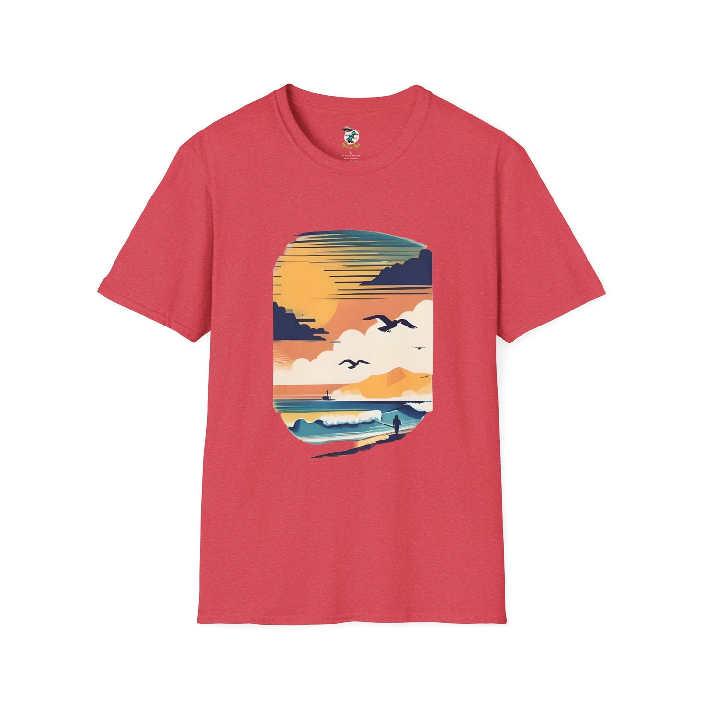 Seagull Beach Sunset T-Shirt