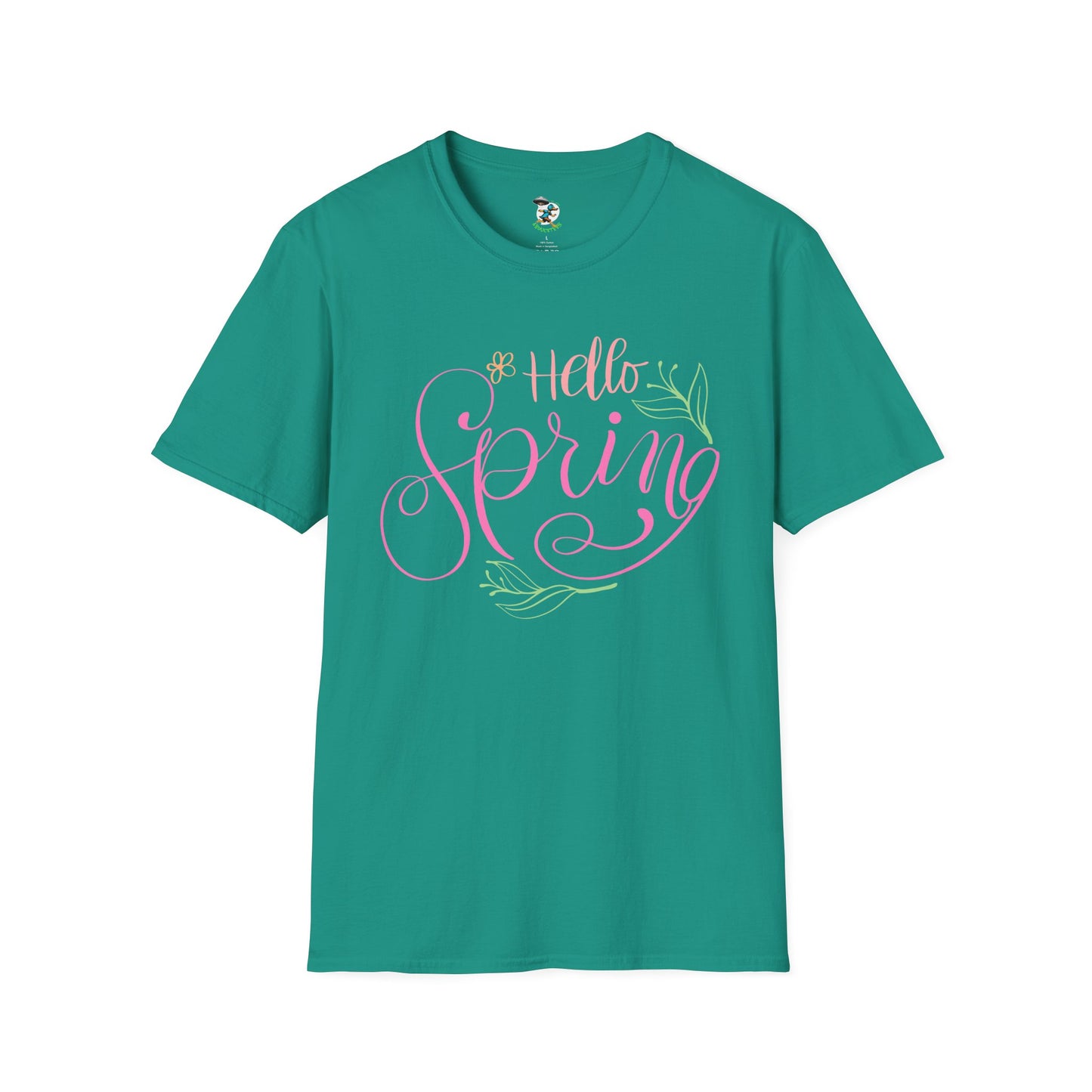 Hello Spring T-Shirt — Floral Script Springtime Tee
