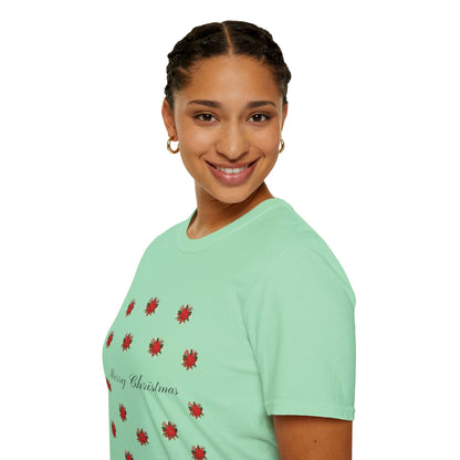 Merry Christmas Floral T-Shirt