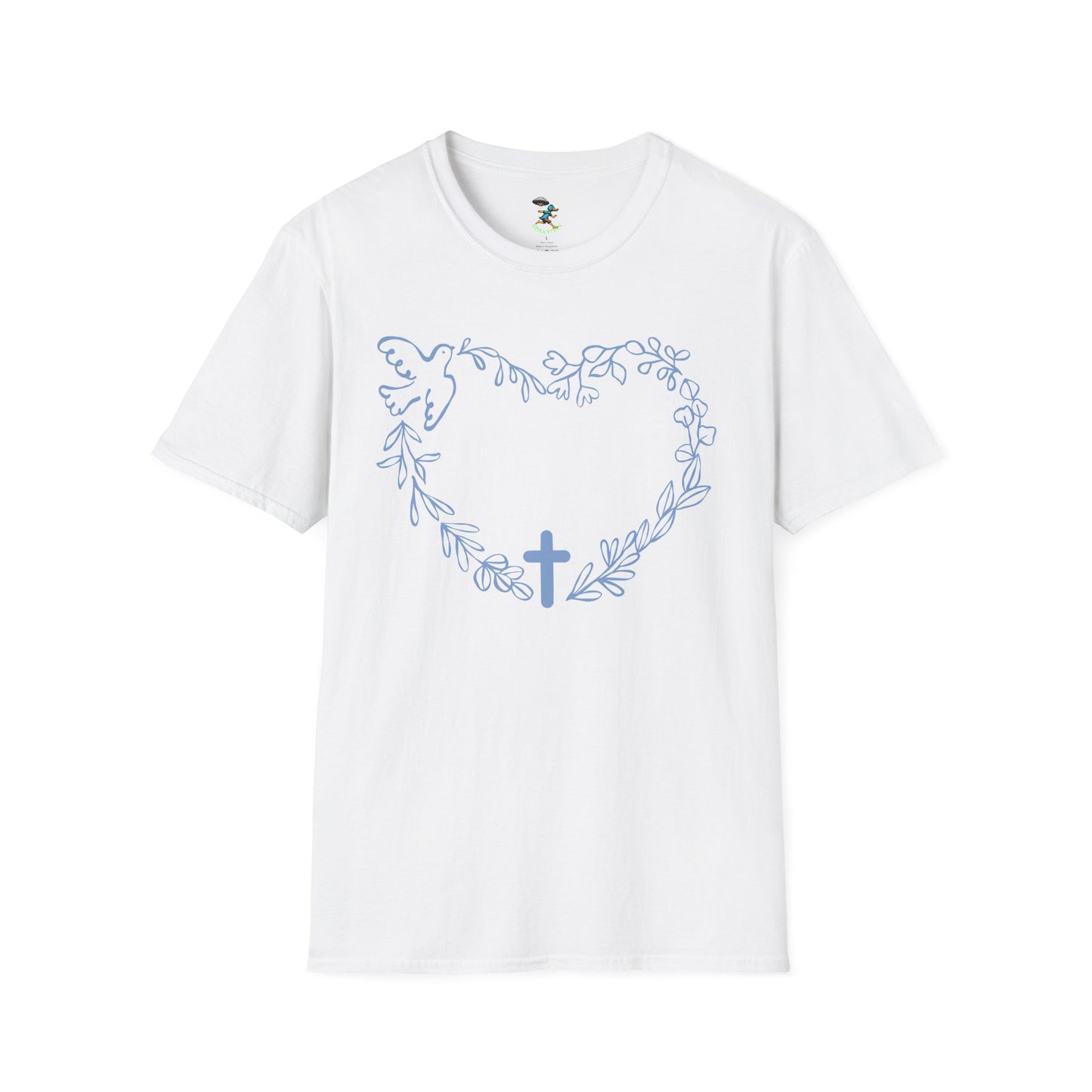 Floral Heart Cross T-Shirt