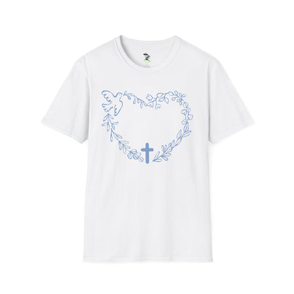 Floral Heart Cross T-Shirt