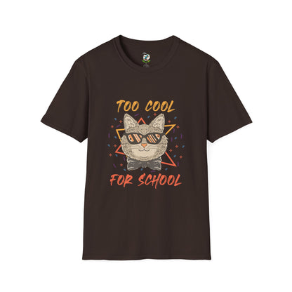 Too Cool for School Cat T-Shirt