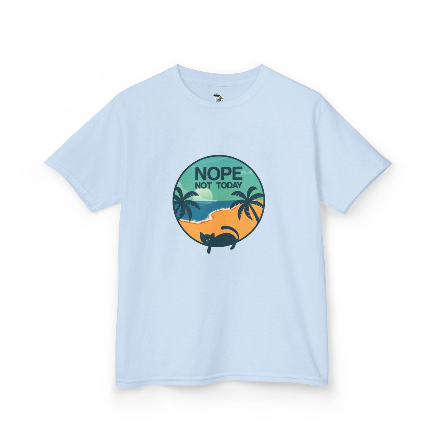 Youth Nope Not Today Funny Cat T- Shirt