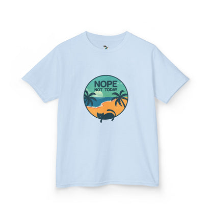 Youth Nope Not Today Funny Cat T- Shirt