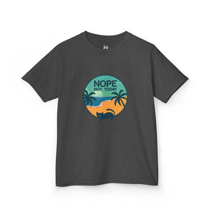 Youth Nope Not Today Funny Cat T- Shirt