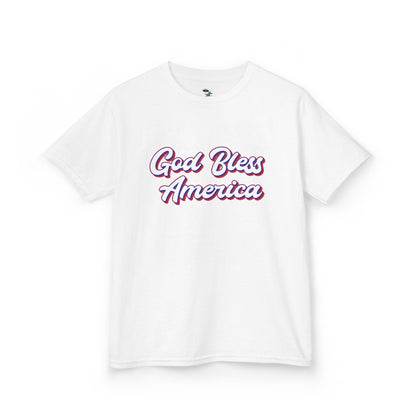 Youth God Bless America Patriotic Tee