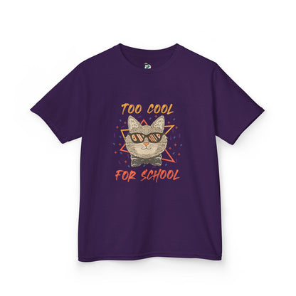 Youth Too Cool For School Cat Youth T-Shirt