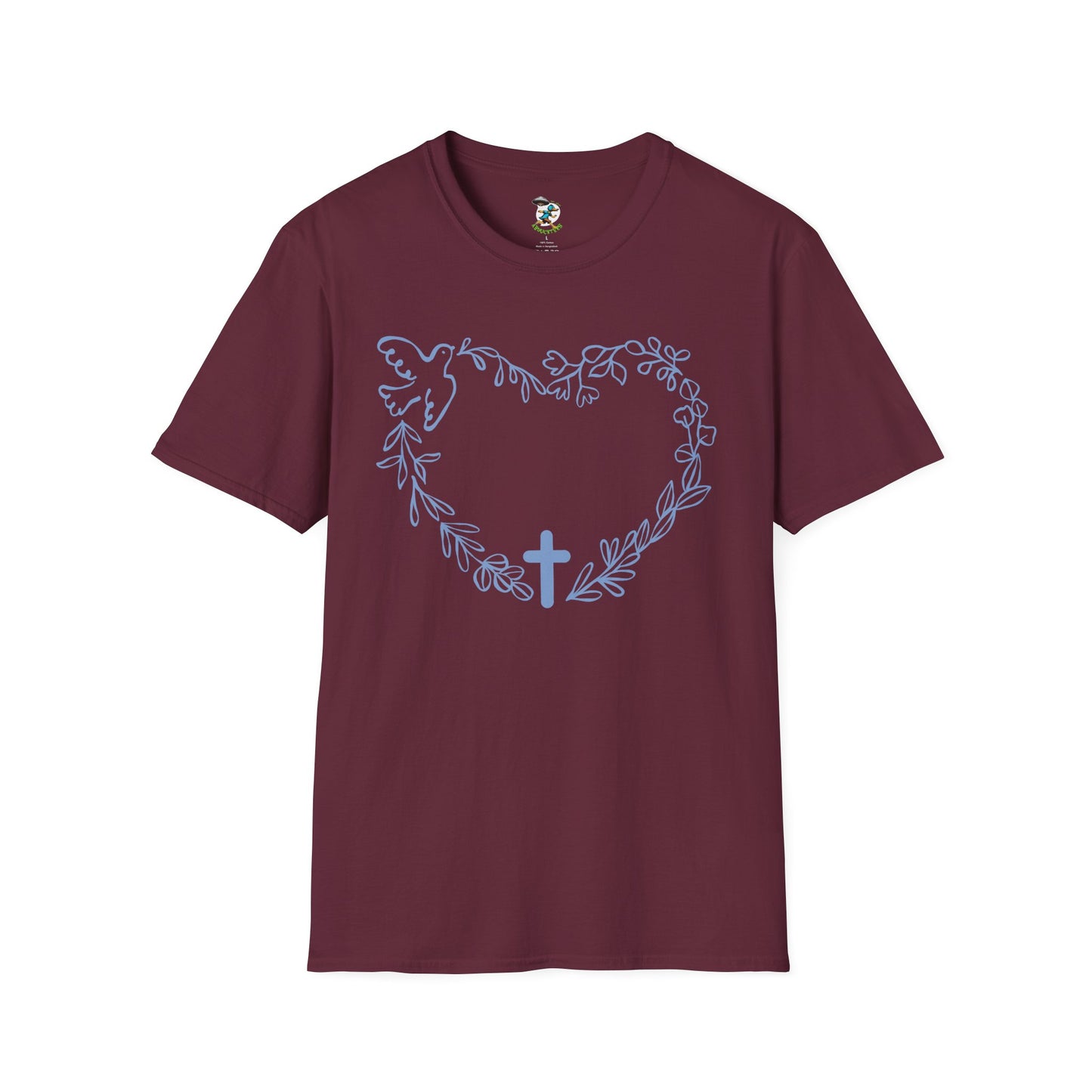Floral Heart Cross T-Shirt