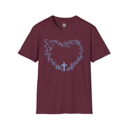 Floral Heart Cross T-Shirt