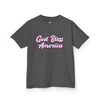 Youth God Bless America Patriotic Tee