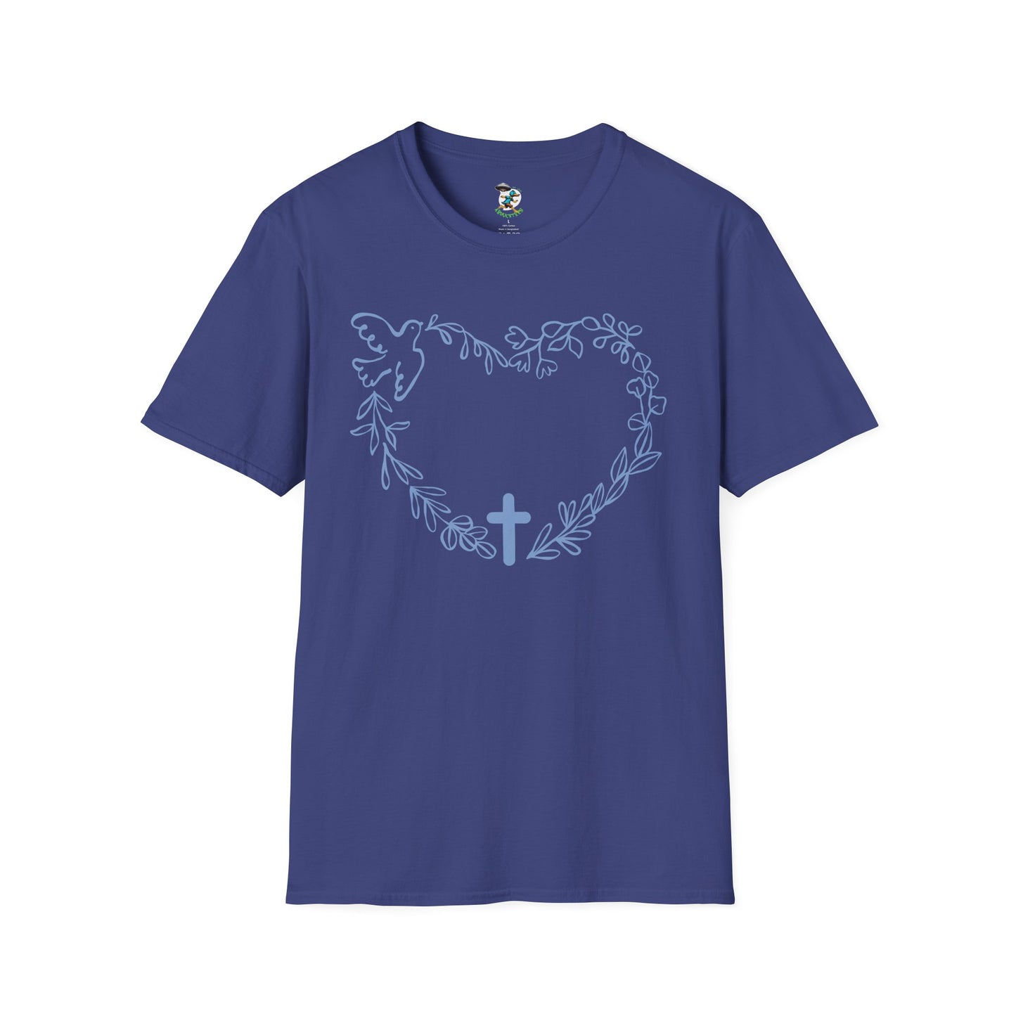 Floral Heart Cross T-Shirt