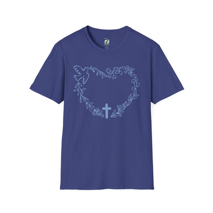 Floral Heart Cross T-Shirt