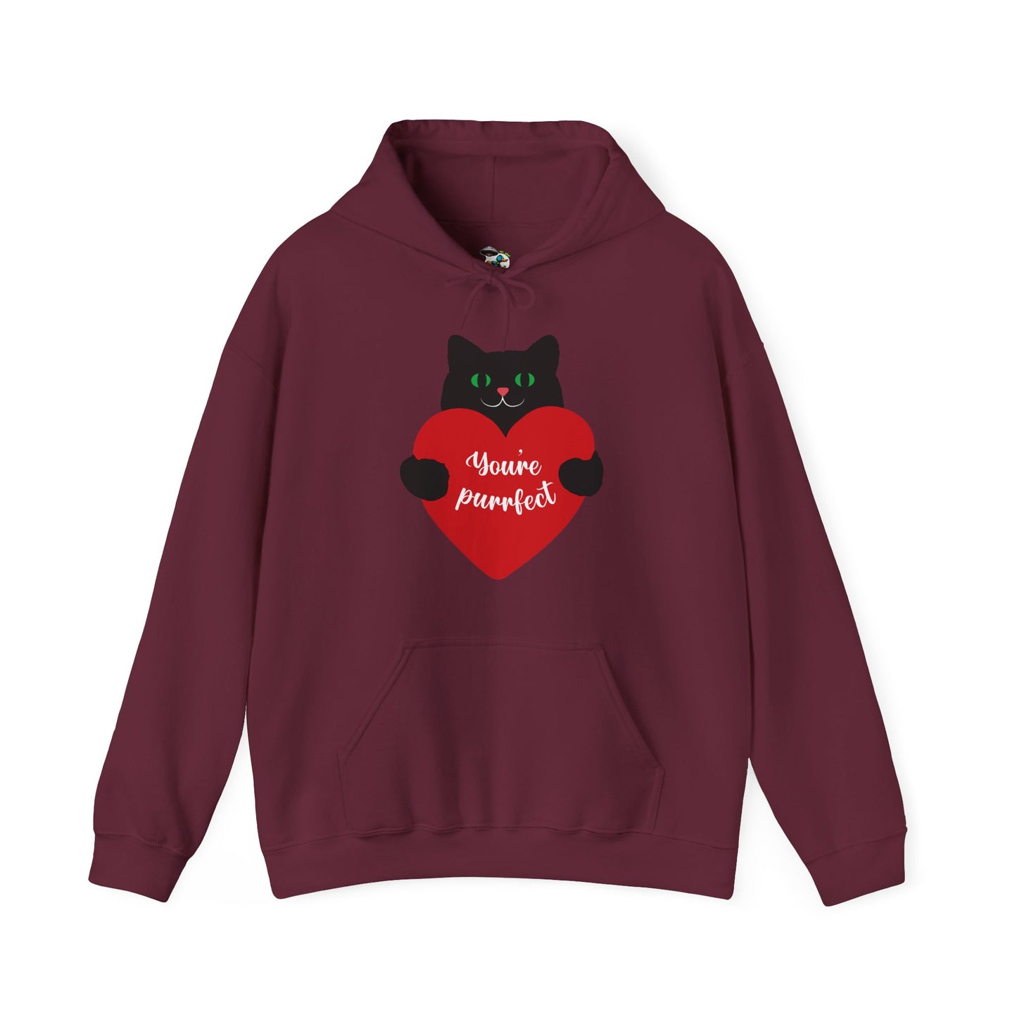 Cat Valentine Hoodie — Black Cat "You're Purrfect"