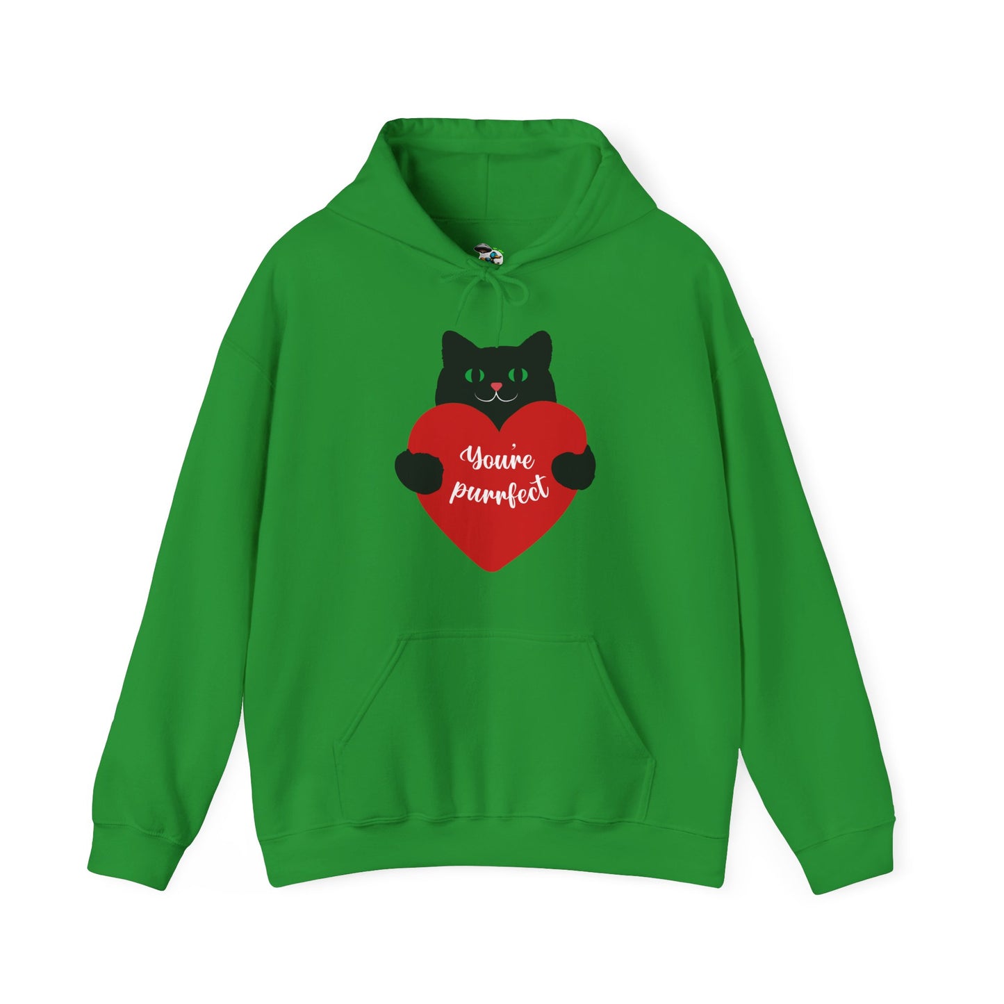 Cat Valentine Hoodie — Black Cat "You're Purrfect"