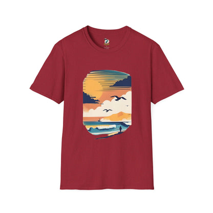 Seagull Beach Sunset T-Shirt
