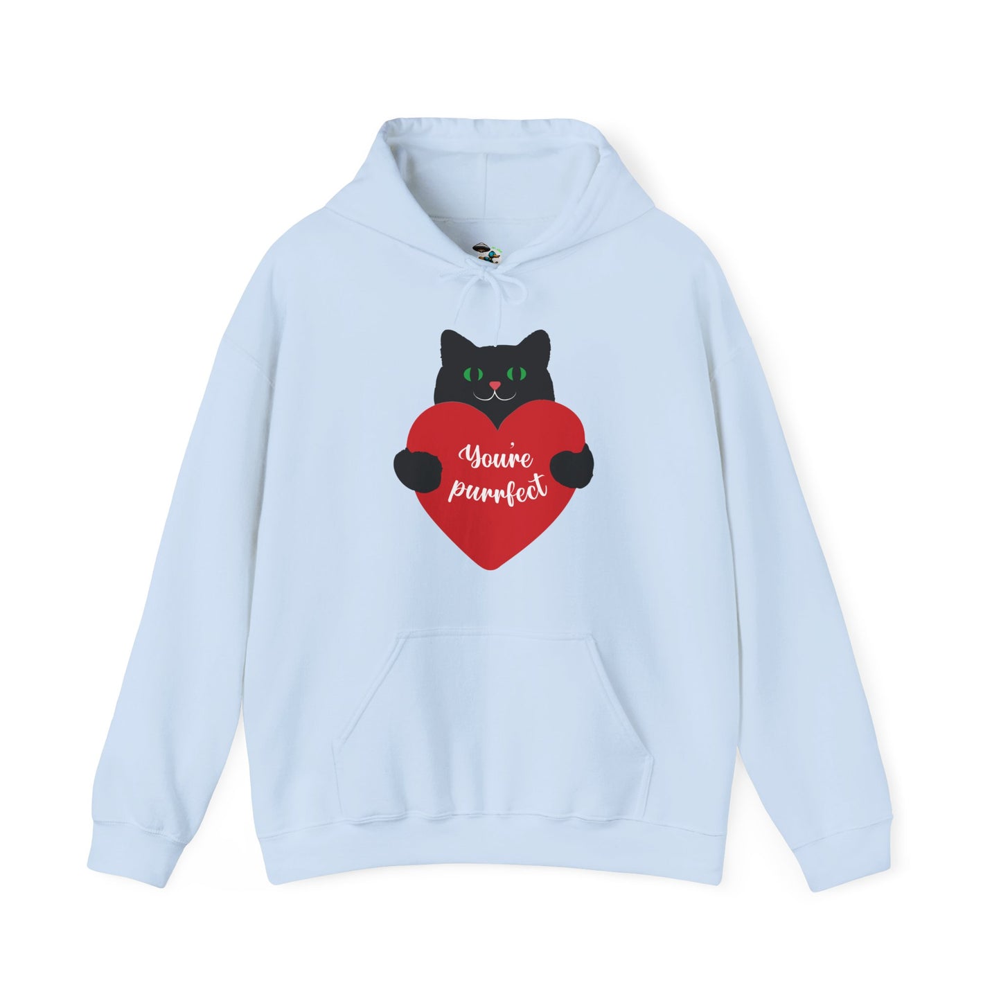 Cat Valentine Hoodie — Black Cat "You're Purrfect"