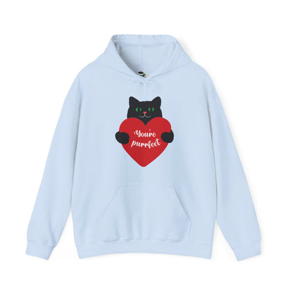 Cat Valentine Hoodie — Black Cat "You're Purrfect"