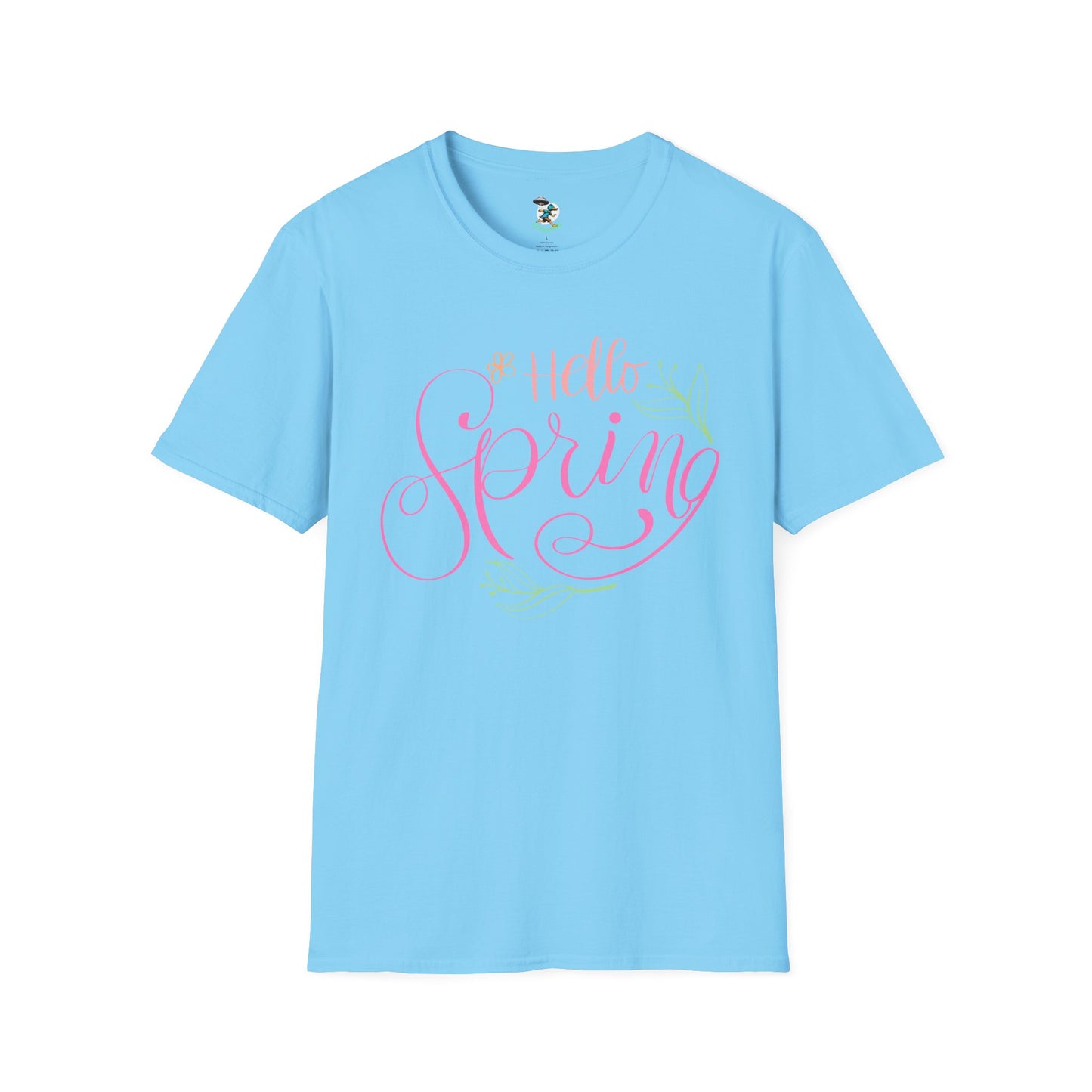 Hello Spring T-Shirt — Floral Script Springtime Tee