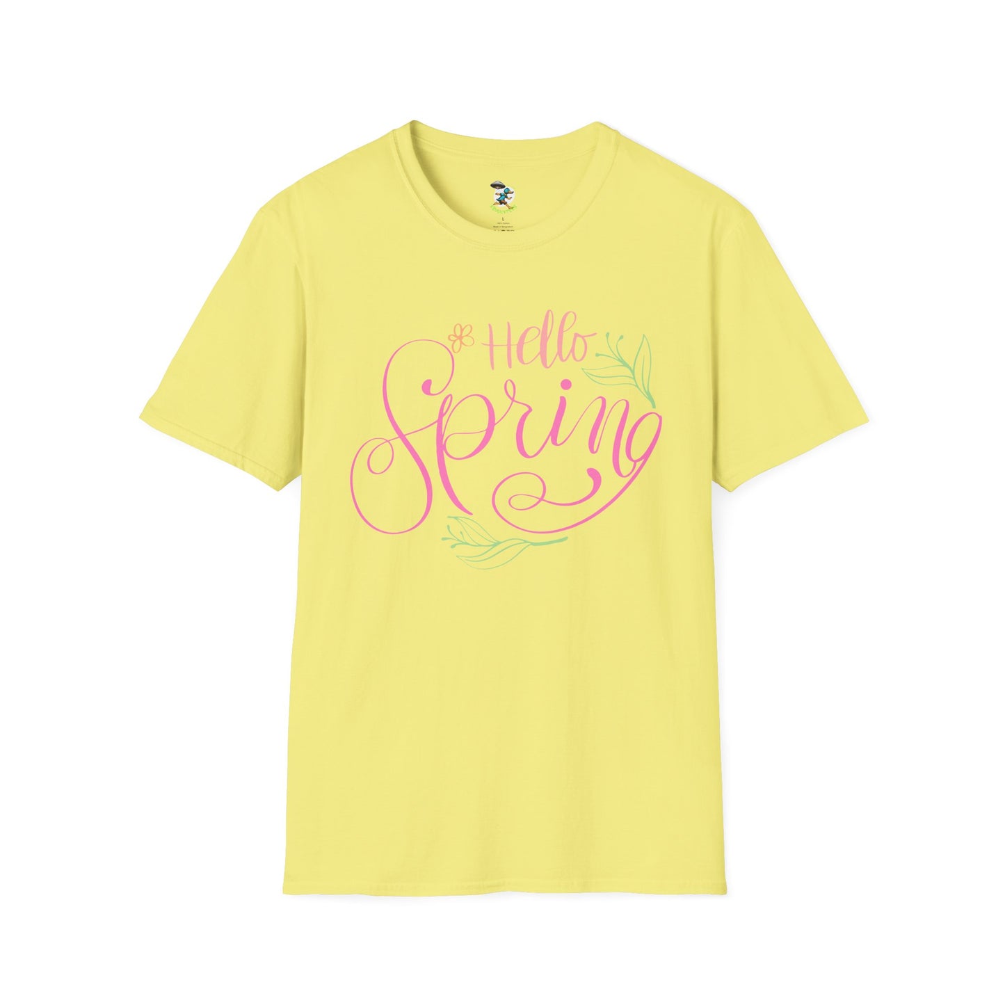 Hello Spring T-Shirt — Floral Script Springtime Tee