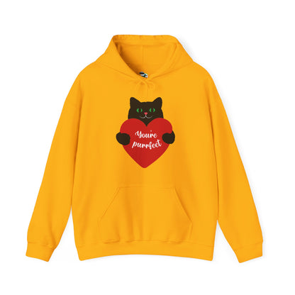 Cat Valentine Hoodie — Black Cat "You're Purrfect"
