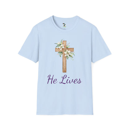 He Lives Easter Cross T-Shirt