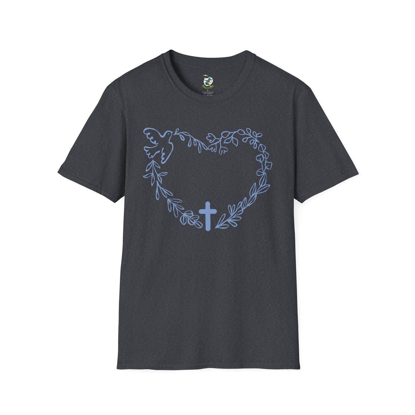 Floral Heart Cross T-Shirt