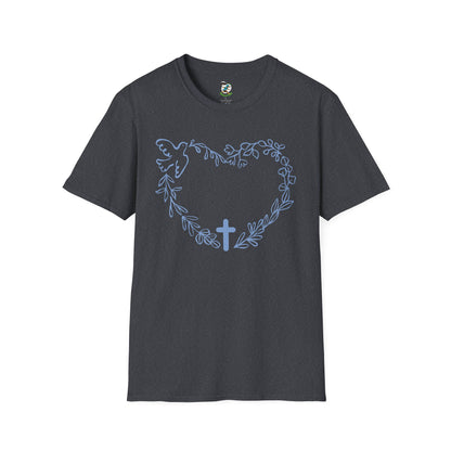 Floral Heart Cross T-Shirt