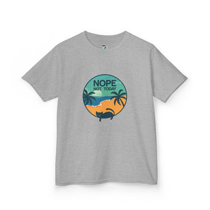 Youth Nope Not Today Funny Cat T- Shirt