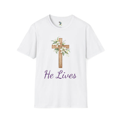 He Lives Easter Cross T-Shirt