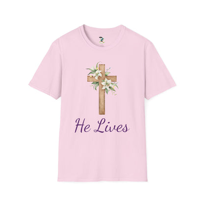 He Lives Easter Cross T-Shirt