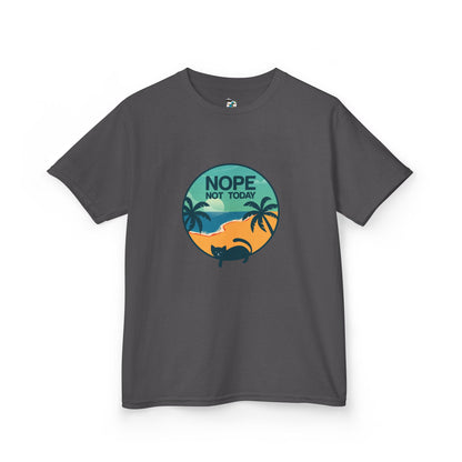 Youth Nope Not Today Funny Cat T- Shirt