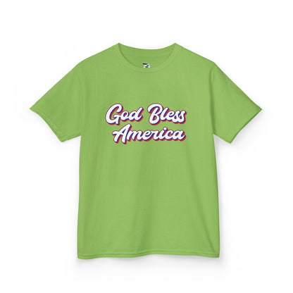 Youth God Bless America Patriotic Tee